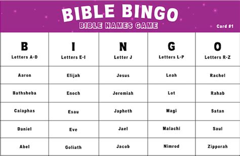 Printable Bible Bingo — Teach Sunday School.